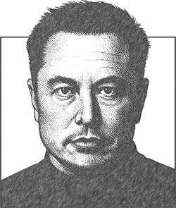 Portrait of Elon Musk
