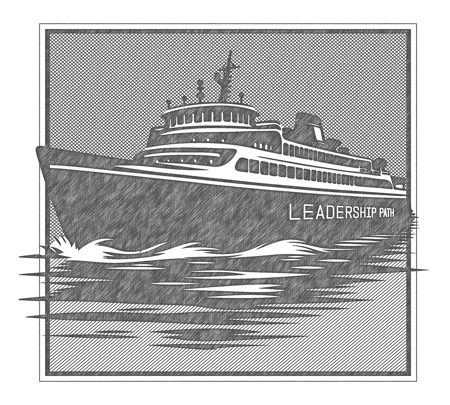 A large ship has the text "Leadership Path" on it.