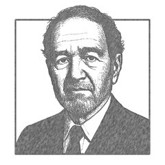 Portrait sketch of Jared Diamond.