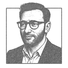 Portrait sketch of Simon Sinek.