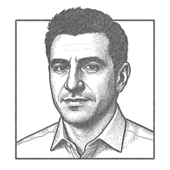 Portrait sketch of Tim Urban.