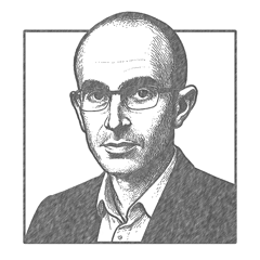 Portrait sketch of Yuval Noah Harari.