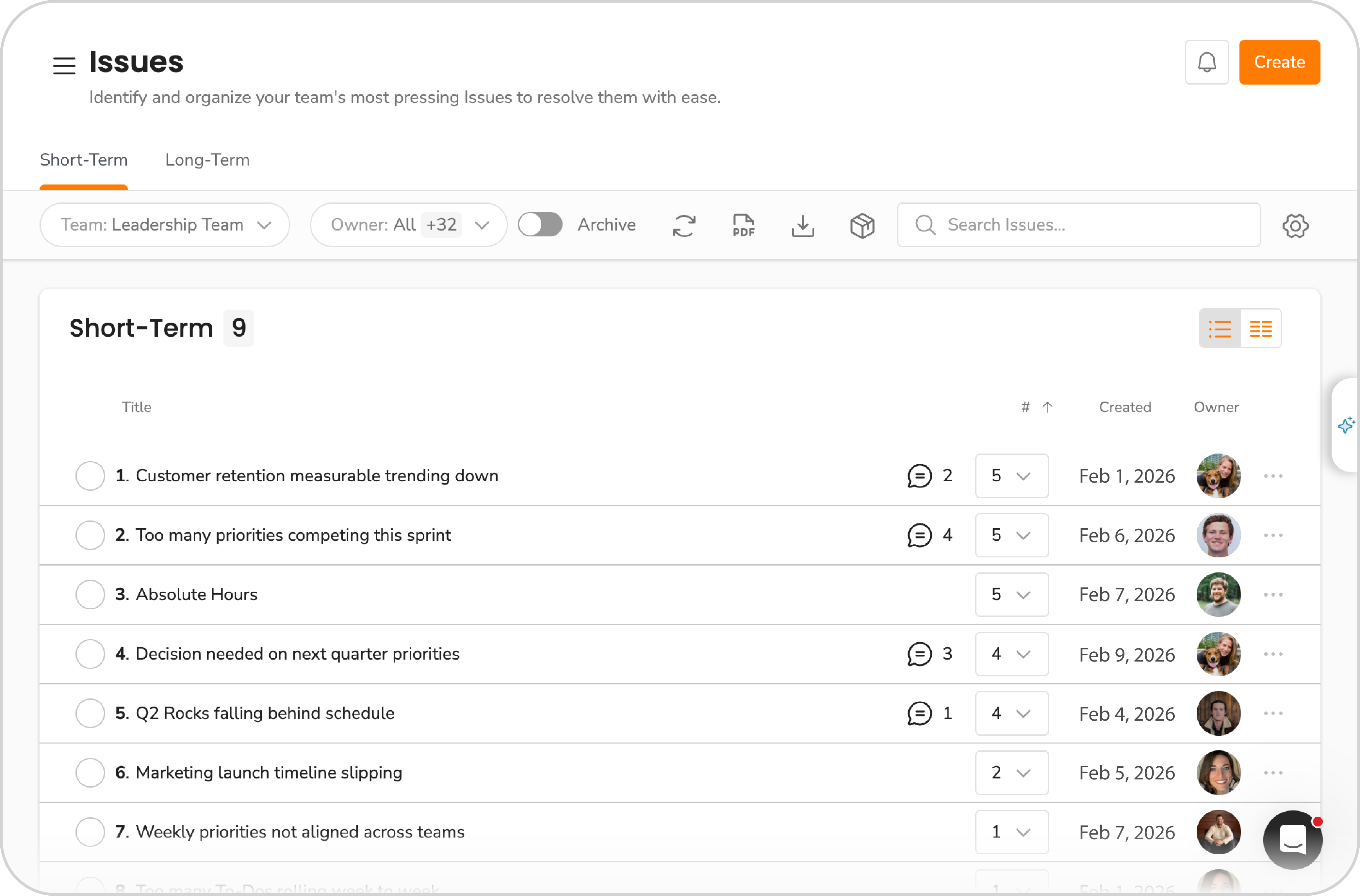 EOS_Product_Screenshots_Screens_Issues_Priority_V2