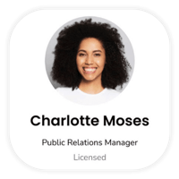 Portrait of Charlotte Moses, Public Relations Manager